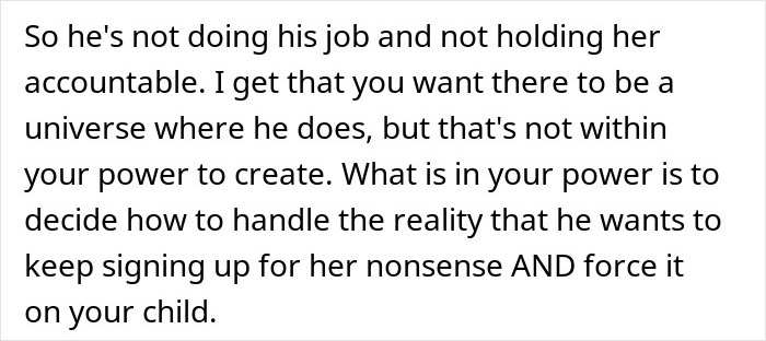 Text excerpt discussing a new mom confronting her mother-in-law's unhinged behavior and its impact on the child.