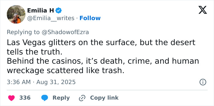 Tweet about Las Vegas desert revealing crime and human remains scattered near casinos, highlighting urgent investigation keywords. Tweet about Las Vegas desert revealing crime and human remains scattered near casinos, highlighting urgent investigation keywords.