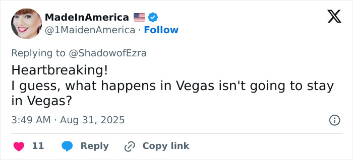 Screenshot of a social media post expressing sorrow about human remains discovered in Las Vegas desert amid urgent investigation. Screenshot of a social media post expressing sorrow about human remains discovered in Las Vegas desert amid urgent investigation.