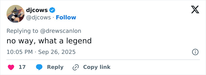 Screenshot of a tweet praising the man behind the blinking guy GIF, recognizing his internet star status years later.