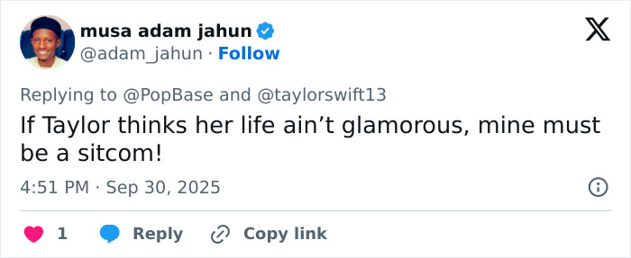 Screenshot of a tweet reacting to leaked Taylor Swift lyrics, sparking backlash and tone deaf controversy online. Screenshot of a tweet reacting to leaked Taylor Swift lyrics, sparking backlash and tone deaf controversy online.