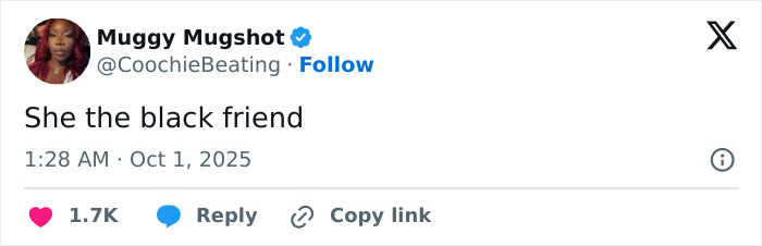 Tweet from Muggy Mugshot on social media, referencing rapper under fire for twerking with Sydney Sweeney allegations.