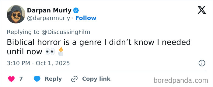 Screenshot of a Twitter post reacting to Nicolas Cage starring as Jesus' dad in a new biblical horror film. Screenshot of a Twitter post reacting to Nicolas Cage starring as Jesus' dad in a new biblical horror film.