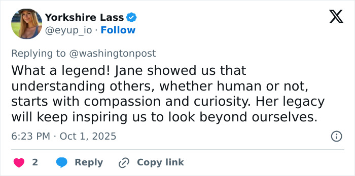 Jane Goodall, Legendary Chimpanzee Expert And Animal Advocate, Passes Away At 91