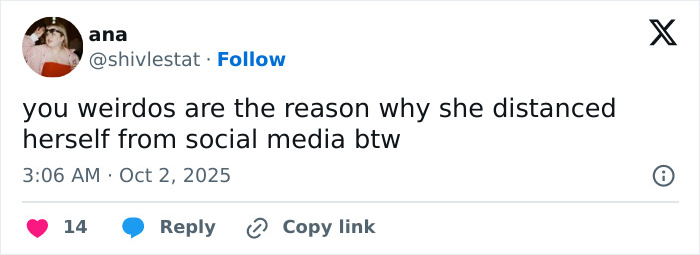 Tweet commenting on social media distance, shared amid Zendaya fans convinced she&rsquo;s pregnant after photo with Lisa goes viral.