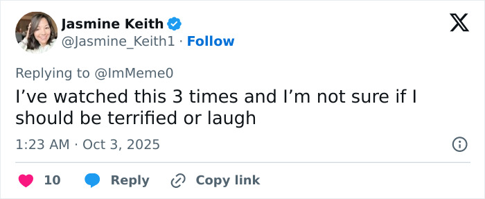 Tweet from Jasmine Keith reacting with uncertainty, related to Paris Fashion Week Hunger Games controversy.