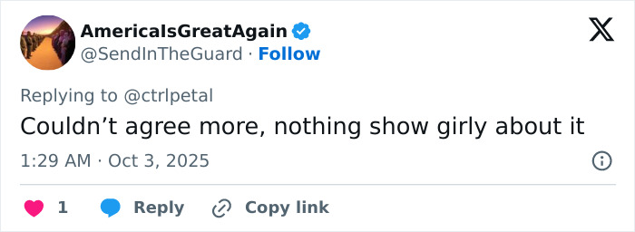 Screenshot of a social media reply expressing disappointment with Taylor Swift&rsquo;s new album, mentioning it&rsquo;s not show girly.