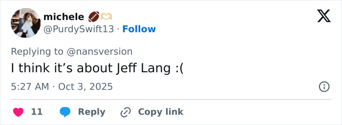 Tweet by Taylor Swift fan Michele speculating about the friend behind Ruin The Friendship, sparking fan reactions.