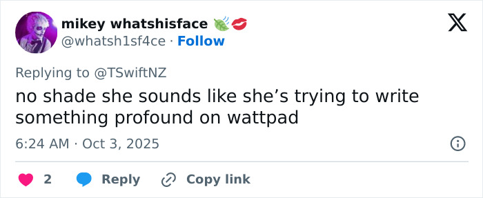 Tweet about new song themed around Travis Kelce's manhood, with fans calling it Taylor Swift's raunchiest track yet.