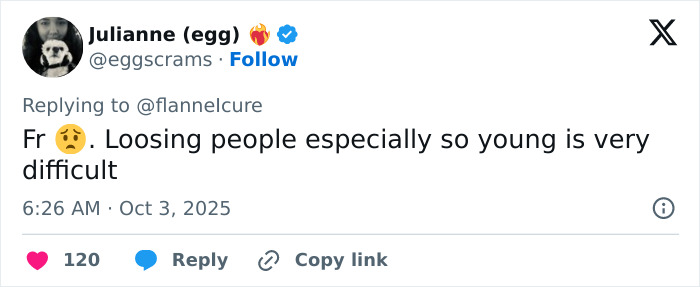 Screenshot of a tweet expressing sadness, related to Taylor Swift fans reacting to the friend behind Ruin The Friendship reveal.