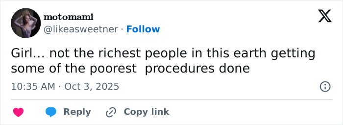 Tweet discussing reactions to Taylor Swift's look amid album release, comparing appearance to Caitlyn Jenner.