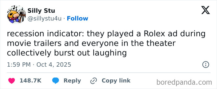 Tweet about a Rolex ad causing laughter during movie trailers shared in a Twitter thread on Netflix with a comment section.