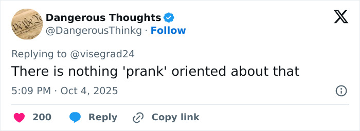 Screenshot of a tweet discussing influencer fake syringe attack pranks and public reaction to his sentence online.