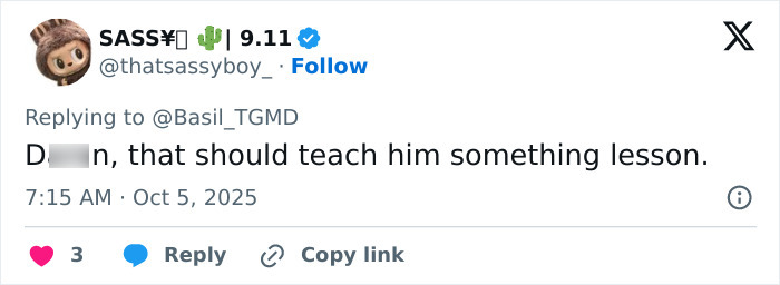 A social media user reacts to the influencer's fake syringe attack pranks and subsequent arrest sentence.