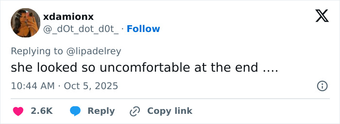 Screenshot of a social media post commenting on a viral video showing alleged inappropriate touching of Dua Lipa at a concert. Screenshot of a social media post commenting on a viral video showing alleged inappropriate touching of Dua Lipa at a concert.