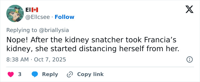 Tweet discussing Selena Gomez under fire for not inviting the woman who gave her a kidney to her wedding.