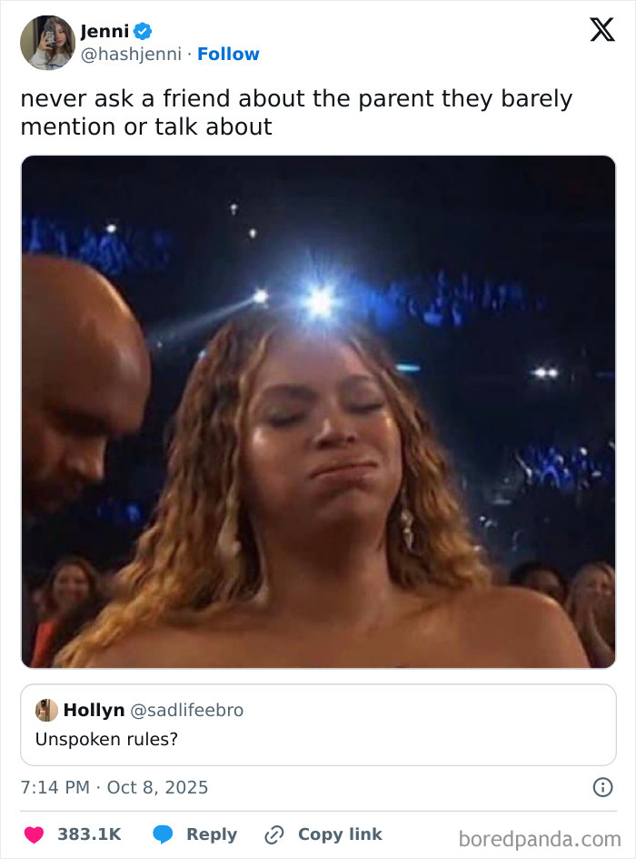 Tweet about unspoken rules with a reaction meme, featured in Netflix gotta add a comment section hilarious tweets.