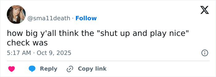 Tweet discussing payment amount suspicion related to Selena Gomez's kidney donor amid wedding drama.