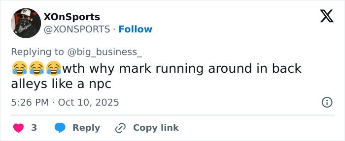 Social media post discussing disturbing Mark Sanchez footage showing bizarre behavior before alleged attack on elderly driver.