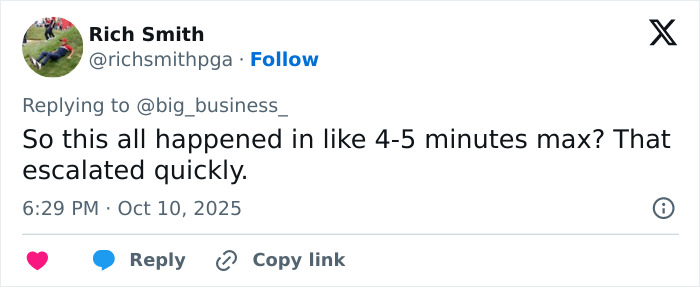 Tweet from Rich Smith reacting to disturbing Mark Sanchez footage showing bizarre behavior before an alleged attack on an elderly driver.
