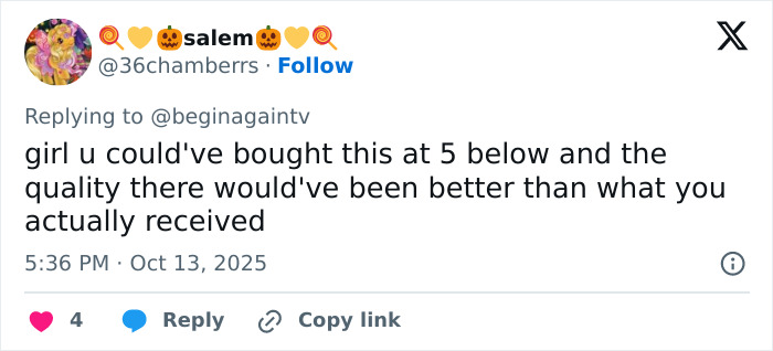 Screenshot of a Twitter reply mocking the quality of Taylor Swift&rsquo;s $40 Life Of A Showgirl hairbrush after a viral post.