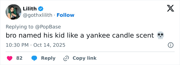 Screenshot of a tweet reacting to a pop star baffling fans by naming her son related to her diabetes.