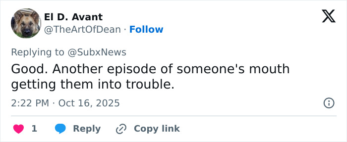 Tweet by El D. Avant responding to controversy involving baseball Karen&rsquo;s racist rant toward war veteran shocking MLB fans.