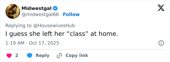 Screenshot of a social media comment criticizing Lisa Rinna&rsquo;s daughter&rsquo;s performance at the Victoria&rsquo;s Secret Show.