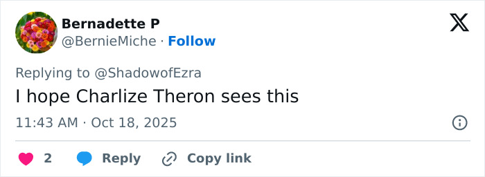 Screenshot of a tweet by Bernadette P replying to a discussion about trans nepo babies in Hollywood controversies.