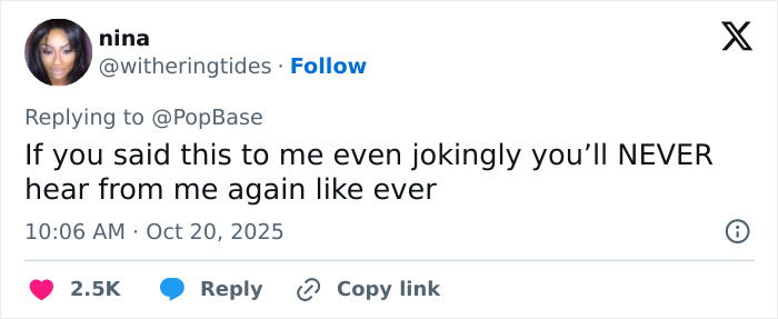 Screenshot of a tweet replying to PopBase about a tone-deaf anniversary post involving Kristen Bell and Dax Shepard. Screenshot of a tweet replying to PopBase about a tone-deaf anniversary post involving Kristen Bell and Dax Shepard.