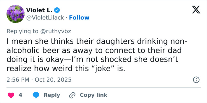 Tweet screenshot showing a user criticizing Kristen Bell after a triggering anniversary post sparks backlash on social media.