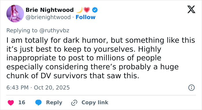 Screenshot of a tweet criticizing Kristen Bell for a triggering anniversary post, sparking massive backlash from fans.