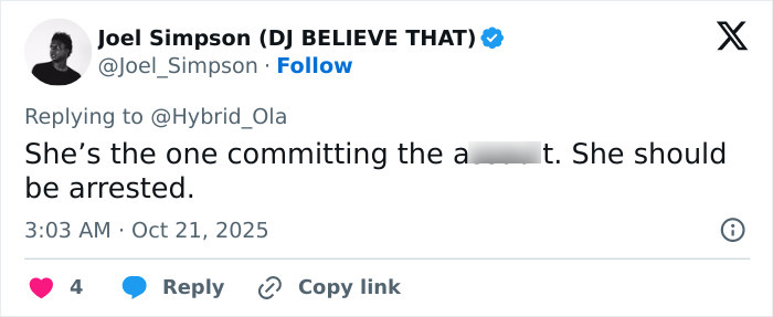 Tweet criticizing woman fired for exposing customer with no underwear, sparking debate about whether he should sue her. Tweet criticizing woman fired for exposing customer with no underwear, sparking debate about whether he should sue her.