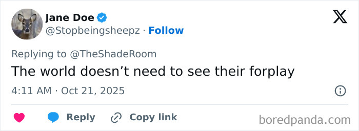 Screenshot of a viral tweet criticizing Simone Biles and Jonathan Owens for cringe PDA and disrespecting his wife.