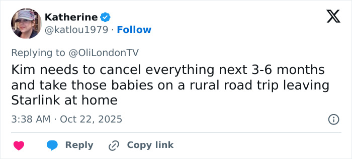 Tweet discussing North West sparking worry with fake face tattoos, piercings, and grills in a social media reply.