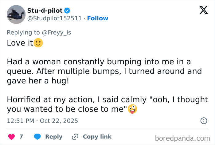Tweet screenshot showing a user sharing a story about shutting down a speakerphone user with humor and others joining in. Tweet screenshot showing a user sharing a story about shutting down a speakerphone user with humor and others joining in.
