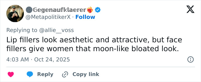 Tweet discussing face fillers causing a moon-like bloated look, related to Selena Gomez's face in new music video shocking fans. Tweet discussing face fillers causing a moon-like bloated look, related to Selena Gomez's face in new music video shocking fans.