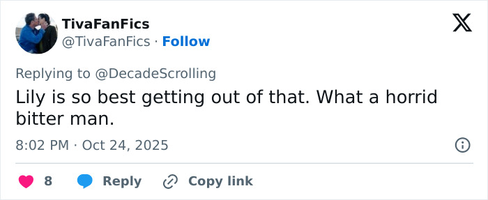 Tweet from user reacting to David Harbour's atrocious interaction with a woman half his age going viral.