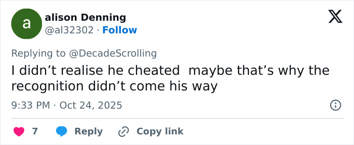 Screenshot of a tweet discussing disturbing claims about David Harbour's alleged cheating related to Lily Allen's new album.