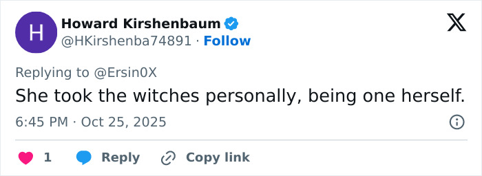 Tweet from Howard Kirshenbaum commenting on a woman attacking neighbor's Halloween witches in viral footage.
