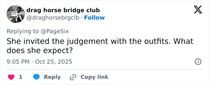 Tweet criticizing Nelly Furtado's outfits amid online body-shaming discussions and her quitting music announcement.