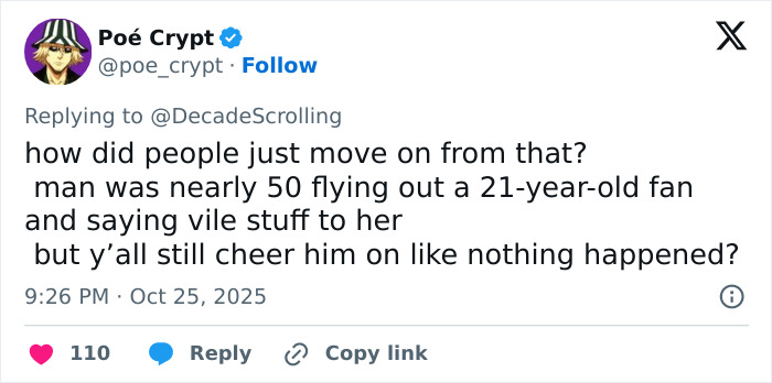 Tweet discussing David Harbour's atrocious interaction with a woman half his age sparking viral reactions online.