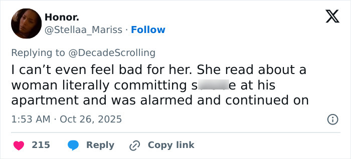 Screenshot of a viral tweet discussing David Harbour's interaction with a woman half his age described as atrocious.