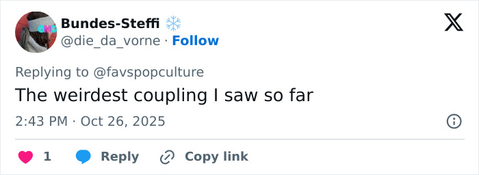 Screenshot of a tweet calling the Katy Perry and Justin Trudeau romance the weirdest coupling seen so far. Screenshot of a tweet calling the Katy Perry and Justin Trudeau romance the weirdest coupling seen so far.