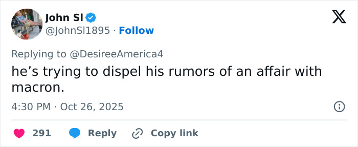 Screenshot of a tweet discussing rumors about Katy Perry and Justin Trudeau’s romance being a jab at their exes. Screenshot of a tweet discussing rumors about Katy Perry and Justin Trudeau’s romance being a jab at their exes.