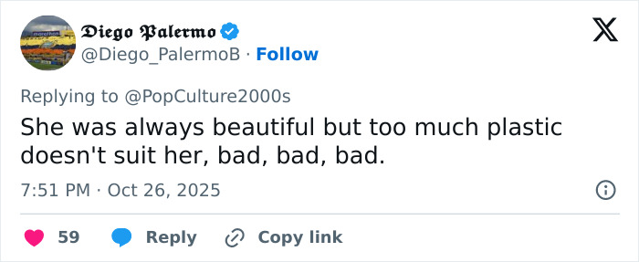 Fan tweet criticizing Megan Fox&rsquo;s appearance, sparking plastic surgery speculation after latest red carpet look.