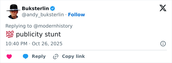 Social media post calling Katy Perry and Justin Trudeau's romance a publicity stunt related to their exes. Social media post calling Katy Perry and Justin Trudeau's romance a publicity stunt related to their exes.