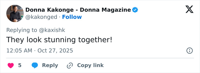 Tweet by Donna Kakonge praising Katy Perry and Justin Trudeau’s romance, highlighting expert claims of a jab at their exes. Tweet by Donna Kakonge praising Katy Perry and Justin Trudeau’s romance, highlighting expert claims of a jab at their exes.