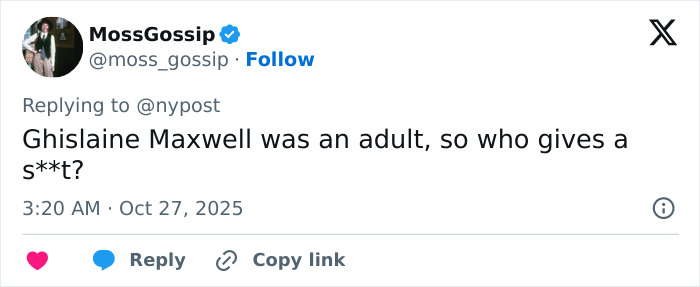 Screenshot of a social media post discussing George Clooney&rsquo;s response to the grotesque allegation in Virginia Giuffre&rsquo;s Epstein memoir.