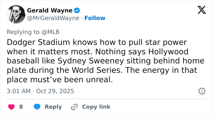Sydney Sweeney Divides Fans With Her World Series Game 4 Intro: &ldquo;Who Invited You?&rdquo;